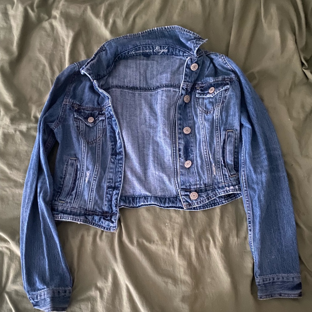 Denim cropped jacket